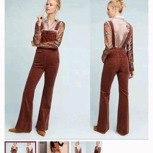 NWT Brownish Red Cord Overalls- ANTHROPOLOGIE